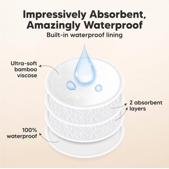 Set of 7 pairs of organic nursing bra inserts (14 single pads) - Picture 5 of 6